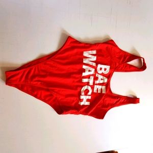 Revamped, L, Bae Watch Red, Low back, One Piece